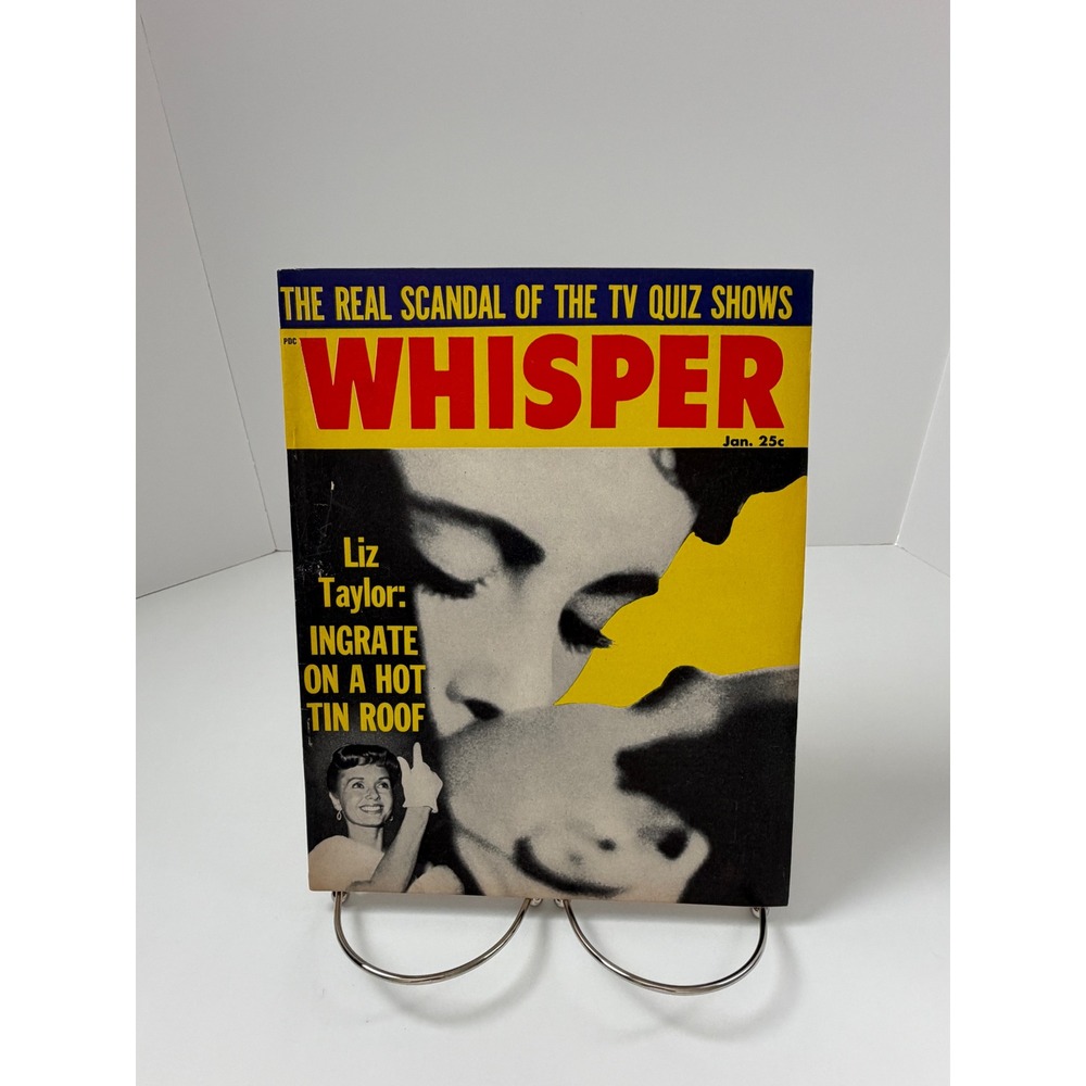 Vintage Whisper Magazine January 1959 Liz Taylor TV Quiz Show Scandal
